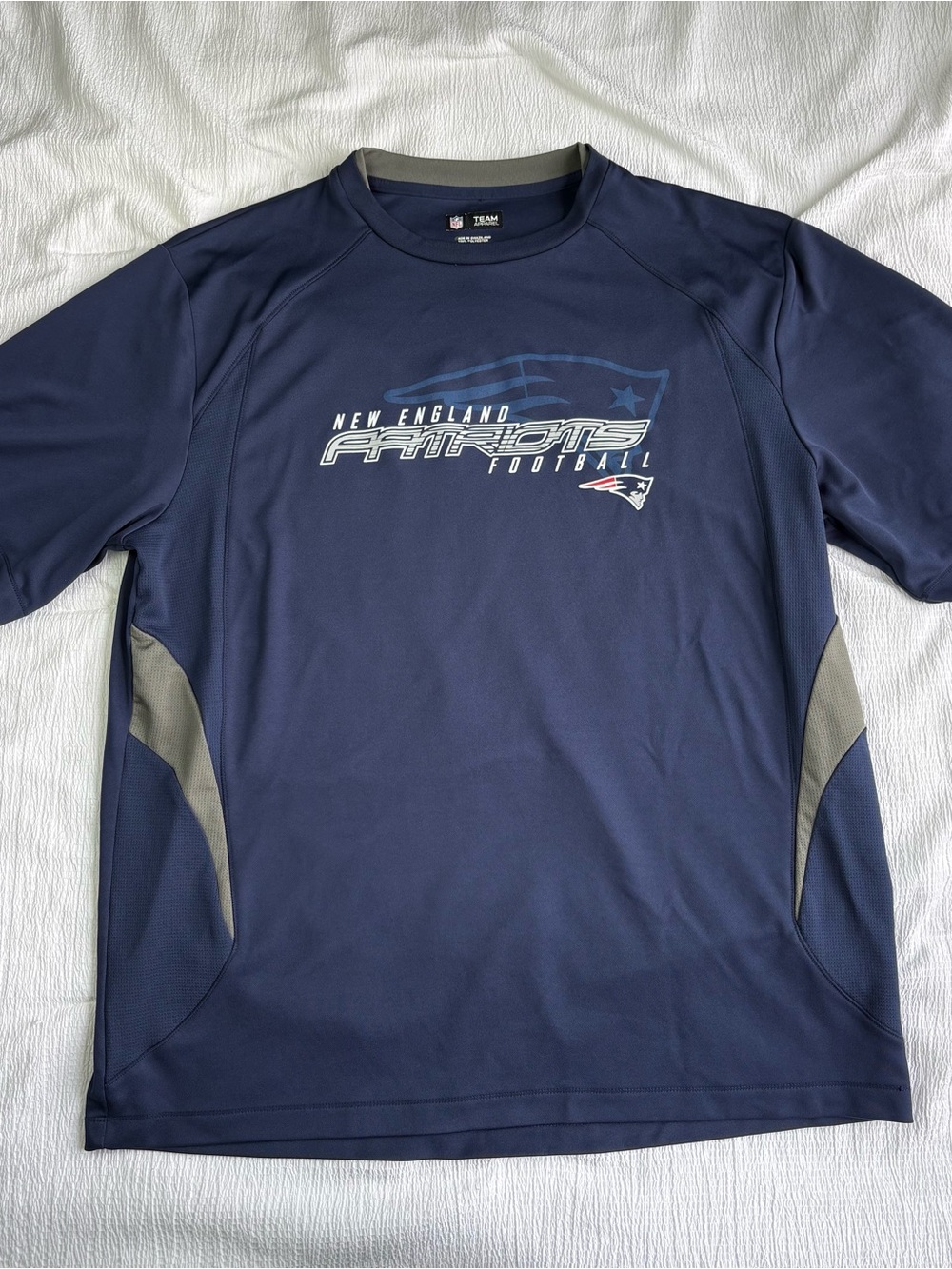 New England Patriots NFL Team Apparel Navy Blue Short Sleeve T-Shirt Men Size XL